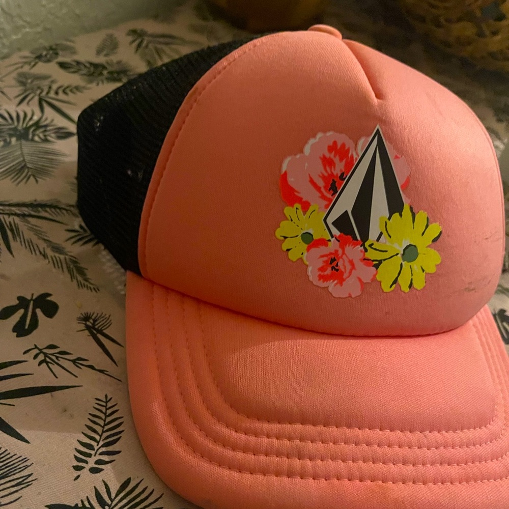 Pink volcom hat